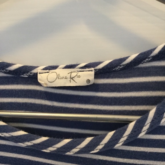 Soft Blue and White Striped Tee - Picture 2 of 3